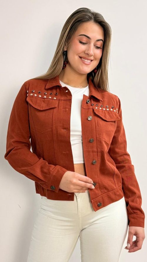 <b> CHAQUETA  DENIM TACHAS</b> <h5>COD2318</h5> - Imagen 2