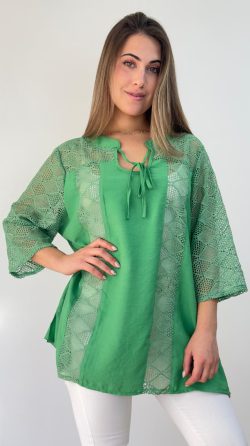 <b> POLERA OVERSIZE CON ENCAJE</b> <h5>COD. W1274</h5>