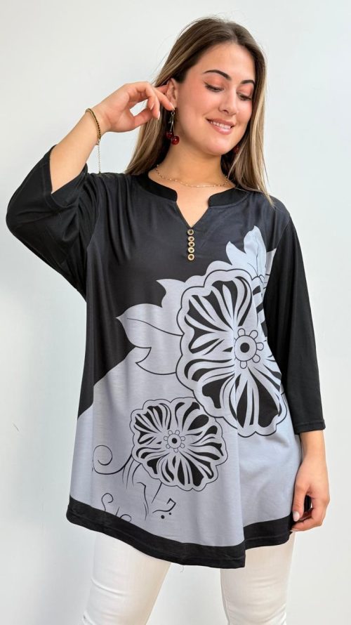 <b> BLUSA OVERSIZE ESTAMPADO FLORAL</b> <h5>COD. w612</h5>
