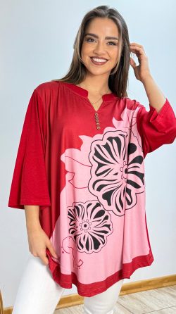 <b> BLUSA OVERSIZE ESTAMPADO FLORAL</b> <h5>COD. w612</h5>