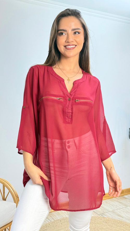 <b> POLERA OVERSIZE CIERRE</b> <h5>COD. W391</h5>