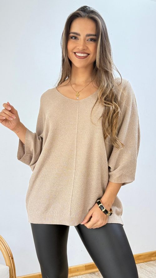 <b>POLERA OVERSIZE DE PUNTO</b> <h5>COD.BH56</h5>