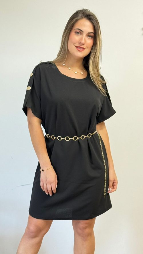 <b>VESTIDO BOTONES DORADO</b> <h5>15093</h5> - Imagen 2