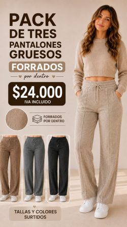 <b> PACK 3 PANTALONES FORRADOS </b> <h5>COD.0-75-C</h5>