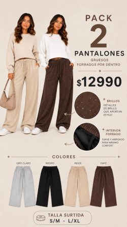 <b> PACK 2 PANTALONES BRILLOS</b> <h5>COD.LAA</h5>