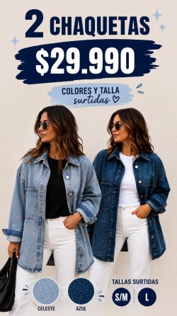 <b> PACK 2 CHAQUETAS BRILLOS</b> <h5>COD.BRI-C</h5>