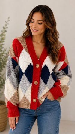 <b> CARDIGAN ROMBOS</b> <h5>COD.2002-CA</h5>