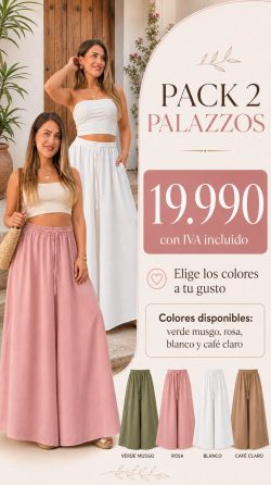 <b> PACK 2 PALAZZOS</b> <h5>COD. </h5>