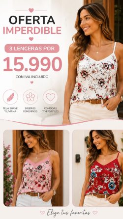 <b> PACK 3 POLERAS FLOREADAS</b> <h5>COD. 8043</h5>
