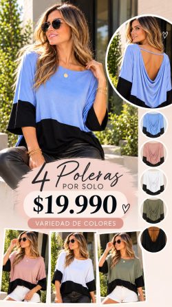 <b> PACK 4 POLERAS GIORGIA</b> <h5>COD.CA</h5>