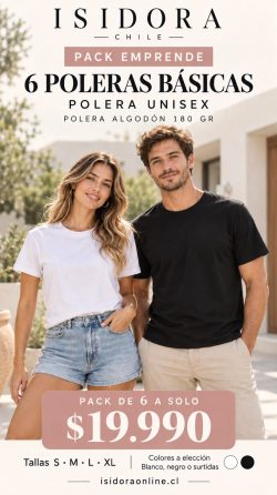 <b> 6 POLERAS BASICAS</b> <h5>COD.21-ES</h5>