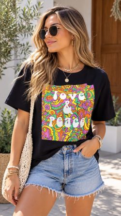 <b> POLERA PEACE-VENTA DE BODEGA </b> <h5>COD.9805-BO</h5>